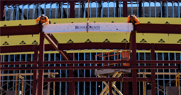 Beam on building