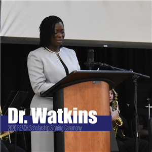 Dr Watkins at signing ceremony Dr Watkins at signing ceremony