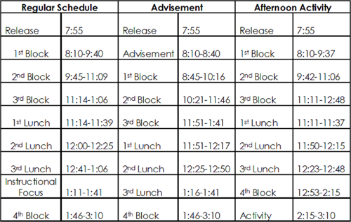Schedule