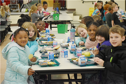 students in lunch room students in lunch room